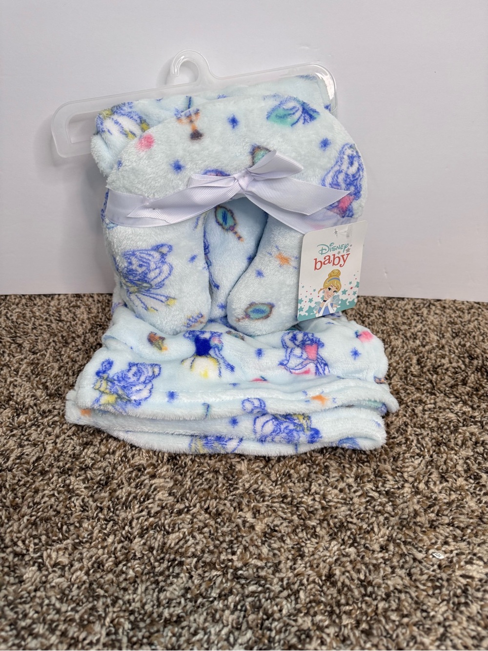 Disney Blue Cinderella Blanket Set